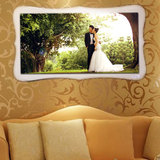 36寸大韩贝拉烤瓷挂墙相框定制/婚纱照片放大/亚米奇水晶相框制作