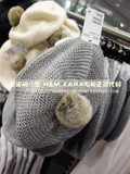 HM H&M专柜正品代购 女帽子冬款可爱毛球球针织帽保暖毛线贝雷帽