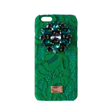 意大利奢侈DG杜嘉班纳彩虹系列蕾丝贴钻iphone6/plus手机壳绿色2