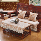 单人座沙发毛绒简约现代坐垫定做布艺实木红木高档木质沙发垫611