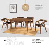 简居北欧风宜家家具原创实木白橡木简约现代创意小户型长方形餐桌