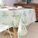 韩式桌布田园植物花卉客厅小清新正方形桌巾绿色茶几台布万能巾新