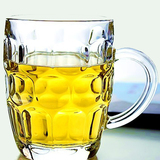啤酒杯玻璃啤酒扎杯菠萝杯带把大容量杯水杯玻璃杯子KTV酒吧用杯