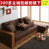小户型日式三人可折叠多功能储物宜家皮布艺沙发床1.8米两用包邮