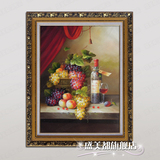 客厅餐厅装饰画挂画有框画欧式静物水果古典花卉手绘油画ZD-7