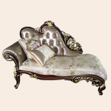 欧式布艺贵妃椅新古典卧室美人沙发高档法式贵妃榻躺椅美式太妃椅