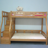 特价包邮 榉木母子上下床  实木儿童床 组合储物原木色环保床