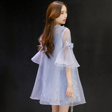2016年夏季流行新款蓬蓬连衣裙公主裙夏天群子蕾丝时尚裙子仙女装