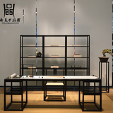 新中式实木书桌 古典办公桌 现代简约写字台 别墅样板房家具定制