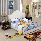 床布床双人床 北欧布艺床小户型储物现代简约1.8米美式床高档布床