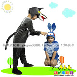 六一儿童成人动物表演演出服装 小兔子乖乖舞蹈服 小白兔与大灰狼