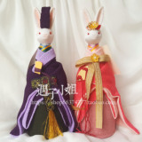 结婚礼物床头娃娃日本和服兔子八音盒音乐盒和风礼物【遇子小姐】