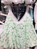 MR2016夏季新款女装韩国代购韩版甜美度假风钩花蕾丝吊带雪纺背心