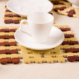 竹制餐垫隔热垫餐桌垫 方形 圆形碗垫 竹垫