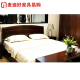 全实木家具 中式床 楠木1.8米双人床 储物床 低箱高箱床 包邮Y602