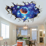 3D立体墙贴客厅天花板墙卧室床头创意房间装饰品宇宙星球墙画背景