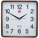 三五牌12英寸正方形壁挂钟简易钟表时尚客厅现代挂表简约静音时钟