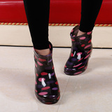 2016夏季短筒雨鞋女韩版中筒雨靴防水鞋成人韩国时尚甜美防滑水靴