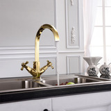 HANSGRHE金色厨房龙头全铜欧式古典复古全铜冷热洗菜盆水槽水龙头