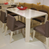 特价实木餐桌椅 简约现代 米/白色钢琴烤漆餐桌 会议桌餐台长方形