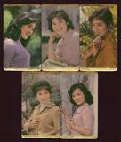 1981年天津市第六印刷厂电影明星年历卡片一套5枚全 包挂号