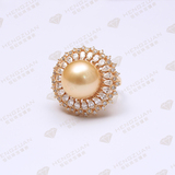 珍珠戒指 18K金精工镶嵌 珍珠裸珠来料加工设计戒指款式定制工费