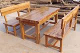 原生态百年老榆木家具桌子画案茶桌榫卯结构老榆木餐桌椅厂家