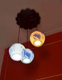 景德亮三头餐厅灯餐吊灯陶瓷灯仿古现代中式灯饰陶瓷灯具古典创意