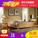 新中式全实木床1.5米1.8米橡木高箱床雕花双人床储物箱体床婚床