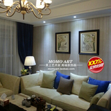 百合 美式客厅装饰画现代简约美克欧式沙发背景美家墙画进口挂画
