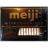 日本包装盒装原装进口MEIJI明治钢琴牛奶巧克力140g28片