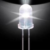 5MM F5 草帽灯 LED 发光二极管 透明发白色光 高亮 10个=0.8
