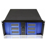 高档双开门铝面板4U工控服务器机箱 监控主机 硬盘录像机箱/带锁