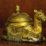 外贸原单 美式欧式复古做旧高档骆驼首饰盒 装饰盒 储物罐 收纳罐