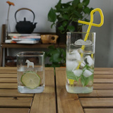 方口透明玻璃杯 冷热水杯 创意牛奶果汁饮料耐热耐高温高硼硅玻璃