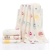 日本6层蘑菇被纯棉加厚纱布儿童被宝宝浴巾新生婴儿抱被毛巾包邮