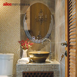 天猫预售 浴室镜子欧式椭圆卫浴镜子简约挂式卫生间镜包邮CH114