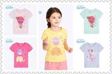 Baleno班尼路童装女童短袖t恤卡通印花2016夏装新款儿童纯棉短T