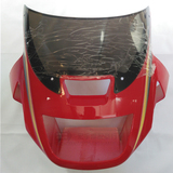 摩托车配件三铃SL125-8A猫王前大灯罩壳SL150-8A头罩导流罩前脸
