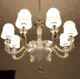 欧式锌合金水晶吊灯简欧吊灯客厅灯现代简约时尚客厅卧室餐厅吊灯