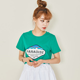 韩国2016夏装新款卡通印花短袖T恤女宽松学生韩版女款休闲上衣潮