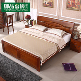香樟木家具全实木床1.8米双人大床现代简约中式床1.5米高箱婚床