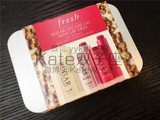美国代购 Fresh馥蕾诗新款铁盒3支澄糖护色润唇膏套装玫瑰郁金香