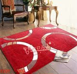 特价直销手工腈纶简约中国风红色客厅茶几卧室地毯飘窗床前毯包邮