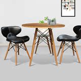 宜家实木餐椅创意酒吧咖啡休闲椅实木椅木椅子现代简约时尚靠背椅