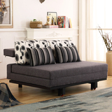 小户型1.5客厅双人布艺拆洗1.8宜家现代推拉两用1.2 可折叠沙发床