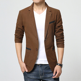 海澜之家热卖男士休闲西装商务韩版修身型纯棉加大码青年西服外套