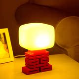 小夜灯感应led节能光控声控红色结婚台灯卧室婚房床头灯创意插电