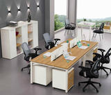 合肥办公家具四人位职员办公桌椅简约现代屏风 4人组合员工电脑桌