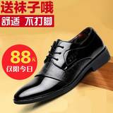 英伦尖头皮鞋超纤皮休闲流行男士鞋子发型师韩版潮鞋商务男鞋夏季
